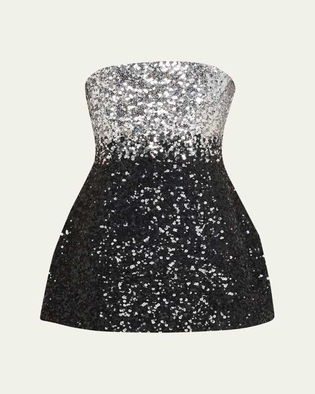 Kameron Sequined Strapless Mini Dress